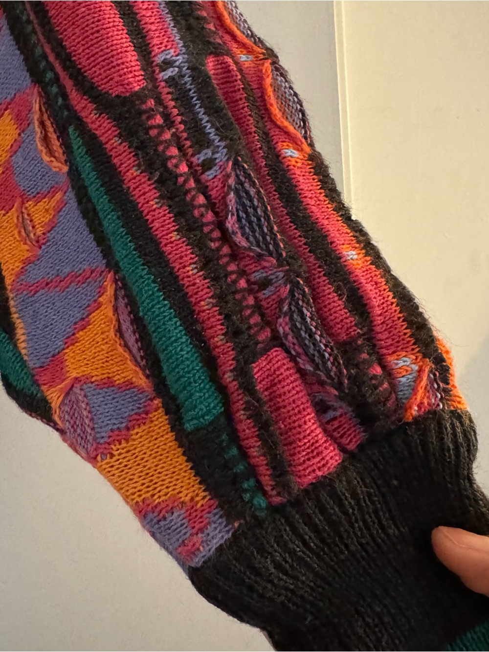 Vintage coogi-inspired multicolored sweater knitwear - Picture 5 of 5